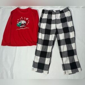 Santa Christmas Pajama Set Top & Bottoms Jammies For Your Families Toddler 3T